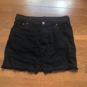 Black Jean Skirt